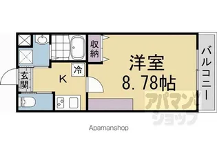 フラッティ三軒町【406号室】の間取り
