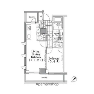 ONE ROOF FLAT TSUKISHIMA【3階】の間取り