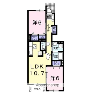 シュティル デーア【1階】の間取り