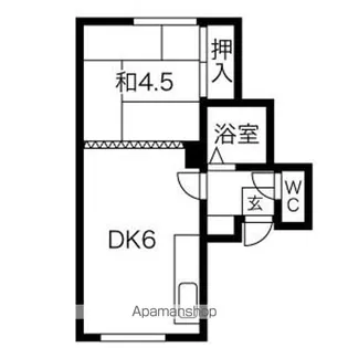 中央コーポ【2号室】の間取り
