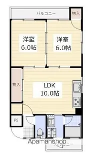 パルコパールⅡ【102号室】の間取り