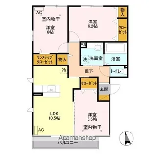 エルクレール古氷 B【2階】の間取り