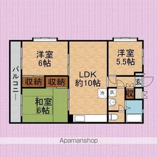 アースリー築地【3階】の間取り