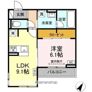 D CREST八幡4丁目【2階】の間取り