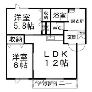 サンシャインⅠ番館【1階】の間取り