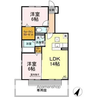 グランドフォレスト【1階】の間取り