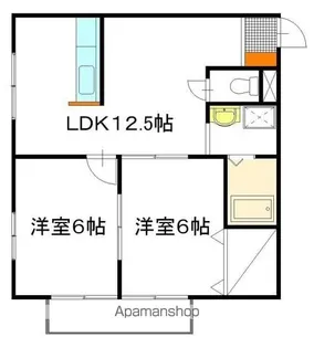 グレイス足崎【102号室】の間取り