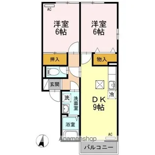 ロイヤルガーデンコート C【1階】の間取り