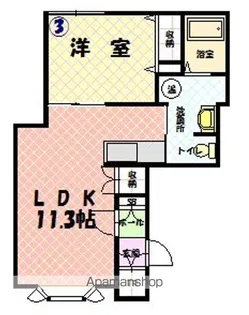タウンズ6.1【203号室】の間取り