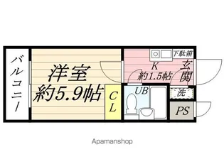 東京都世田谷区喜多見9丁目【マンション】の間取り