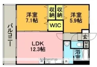 北野ガーデンコート【3階】の間取り