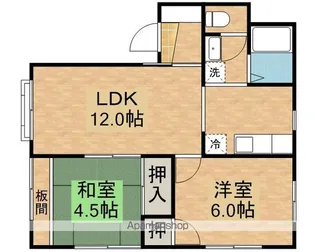 レオパレス盛岡【201号室】の間取り