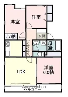 ハウス安東【101号室】の間取り