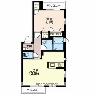 ルノール ブン【102号室】の間取り