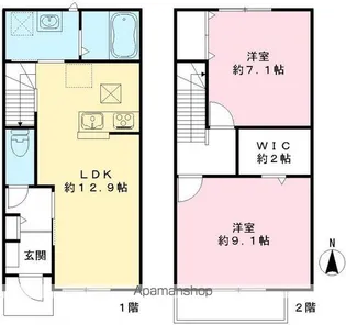 ユアメゾン ル フォレ 壱番館(ペット)【102号室号室】の間取り
