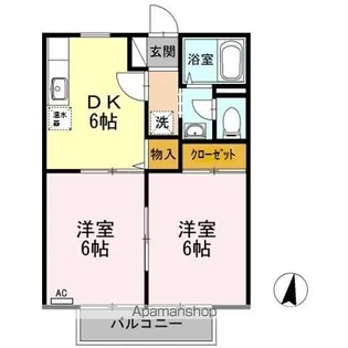 ウィル一ツ橋 B棟【1階】の間取り