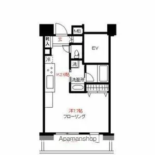エフィーナ南麻布【202号室号室】の間取り