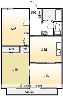 ドミトリー荒 D【102号室】の間取り