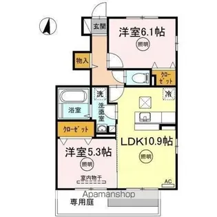 クレール【1階】の間取り