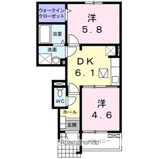 ニューカストディアン【1階】の間取り