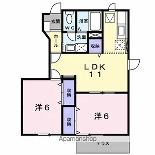 エルブス ガーデン【1階】の間取り