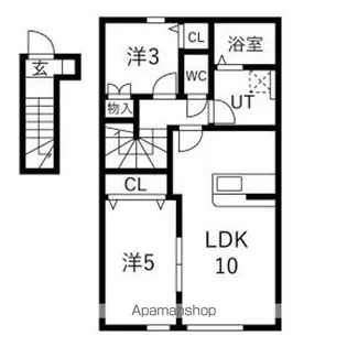 LOU LOU B【2階】の間取り