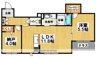 シャーメゾンコンフォール【1階】の間取り