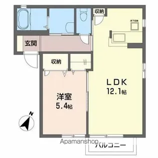 フォーム西多賀【1階】の間取り