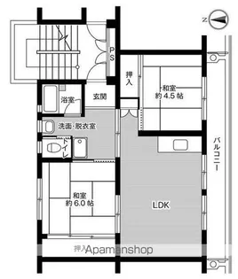 ビレッジハウス伊那福島2号棟【401号室】の間取り