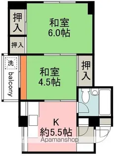 コーポ長崎【205号室】の間取り