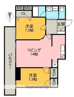 ランドハウス泉【2階】の間取り