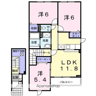 ベルアンジュ【2階】の間取り