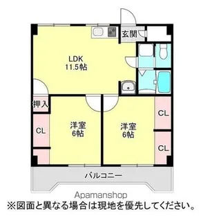 アーバンコート庄内弐番館【2階】の間取り
