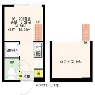 STAGE 北新宿【1階】の間取り