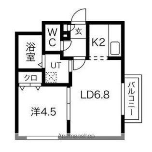 BESSER(べッサ)【201号室】の間取り