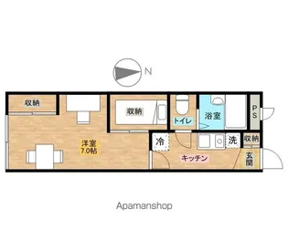 レオパレス富士見【2階】の間取り