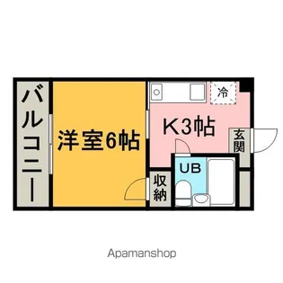 PLEAST箱崎【402号室】の間取り
