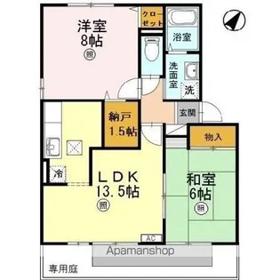 アメニティ殿山 A棟【1階】の間取り