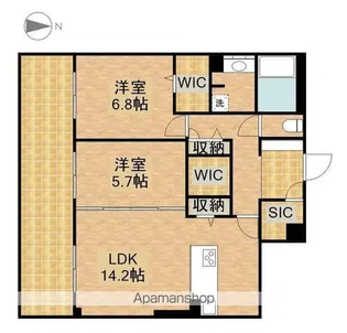 グラン東伊場【4階】の間取り