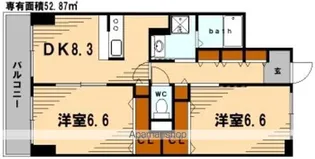 スカイ61【3階】の間取り