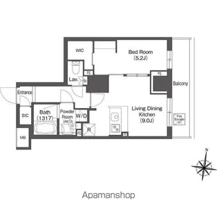コンフォリア森下リバーサイド【9階】の間取り