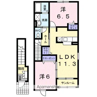 アタラクシアⅣーA【2階】の間取り