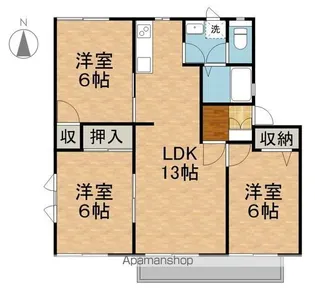 エステート吉田【2階】の間取り