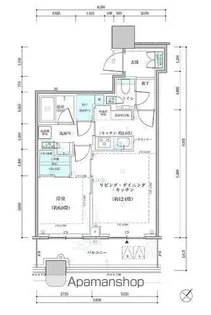 パークタワー勝どき サウス棟【7階】の間取り