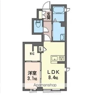 フォレストヴィラ【1階】の間取り