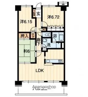 アルファシティ屋島五番館【306号室】の間取り