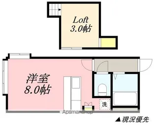 AMS桜E棟【201号室】の間取り