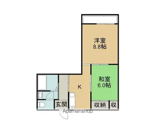 長野県長野市大字鶴賀七瀬【マンション】の間取り