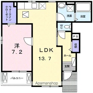 ウェブ・ビレッジ・日良【1階】の間取り