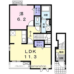 カーサ エテルノ【2階】の間取り